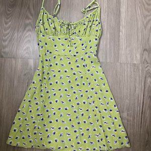 urban outfitters light green floral mini dress